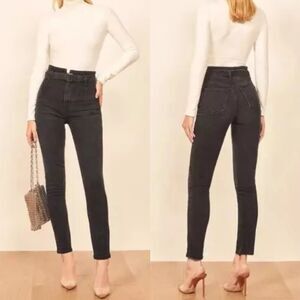 Reformation Women’s Black Kayo High Rise Jeans *Flaw Missing Belt